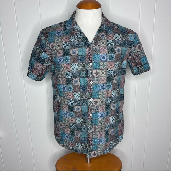 Anerkjendt AKLEO S/S Poplin AOP Shirt - Patchwork - Picture 3 of 12